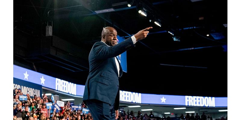 Magic Johnson: Black men should vote for Harris because Trump 'did not deliver on' promises to Black community