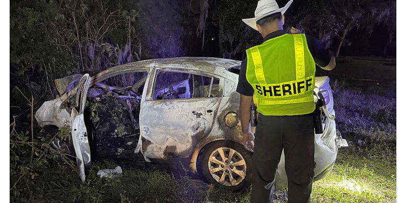 Child dies in fiery crash in Lakeland, PCSO says