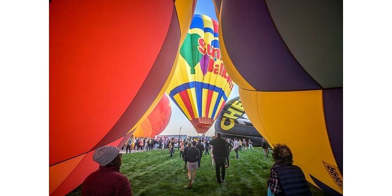 ‘Magical’ flotilla of hot air balloons take flight at international fiesta amid warm temperatures