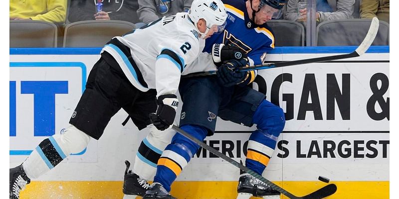 Blues muster little offense during 4-2 loss to the Utah Hockey Club