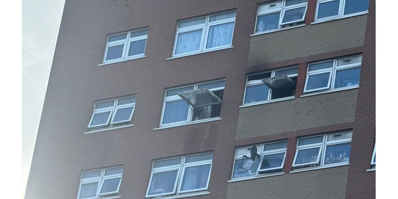 Block of flats evacuated after kitchen fire