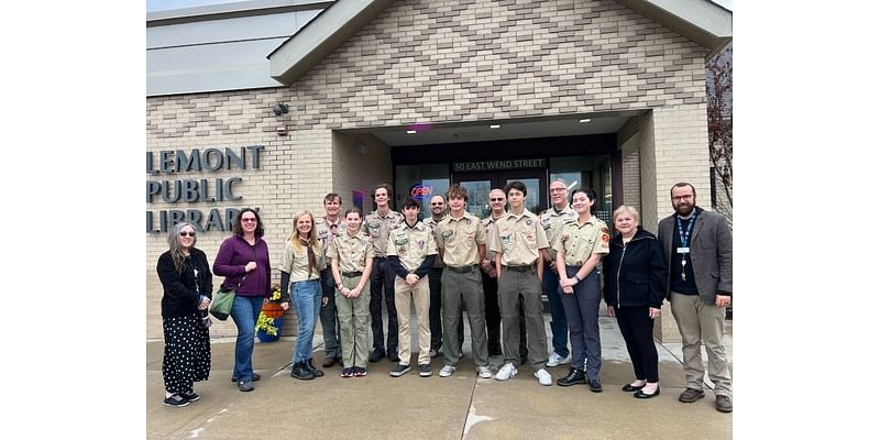 Lemont Scout Builds Garden Beds, Beautifies Library For Eagle Project