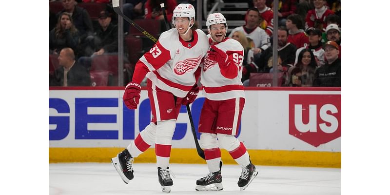 Larkin and DeBrincat lead Red Wings to 4