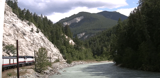 A train ride into the Rocky Mountains