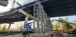 I-471 bridge fire repair update: Shoring towers all installed to begin repair assessment