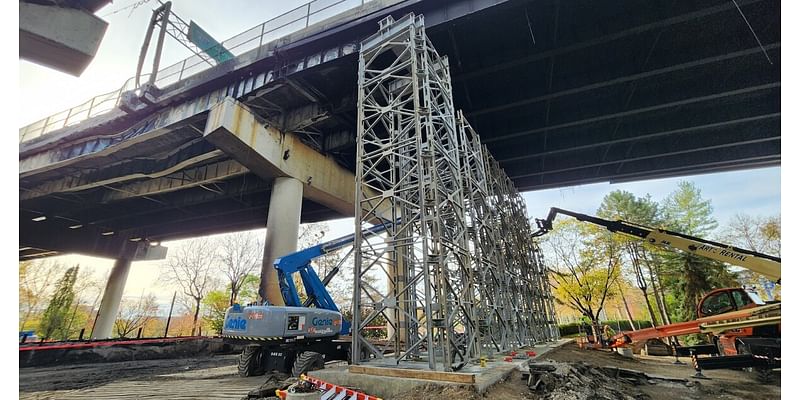 I-471 bridge fire repair update: Shoring towers all installed to begin repair assessment