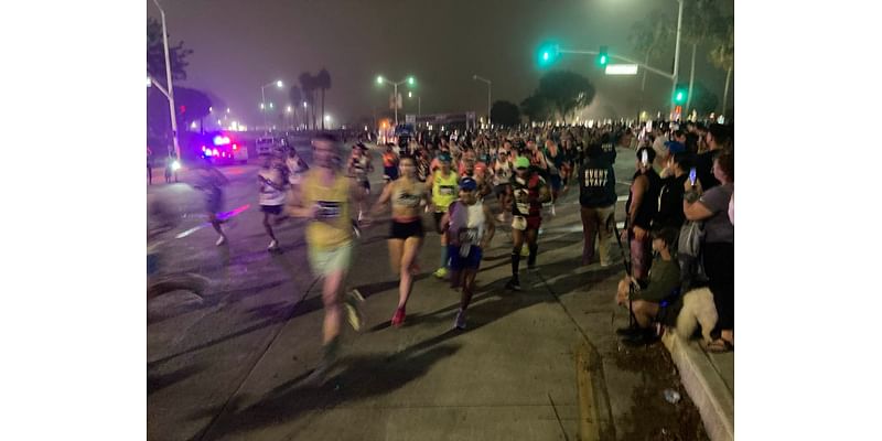 And they’re off and running! Long Beach Marathon’s throngs get early start today