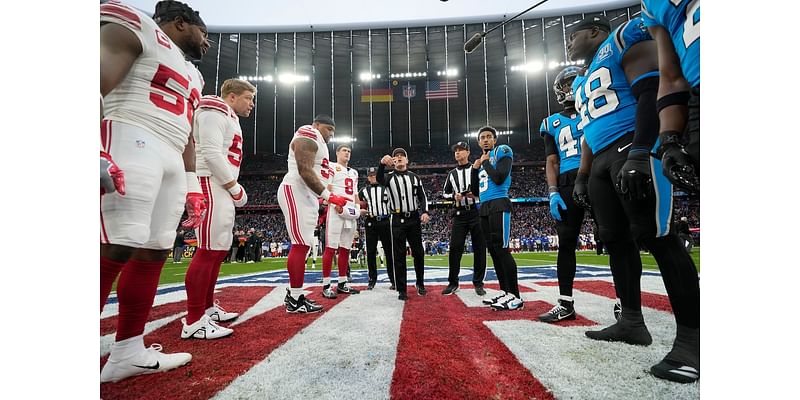 Watch: NFL referee stuns fans by calling penalty in German during Giants-Panthers’ game in Germany