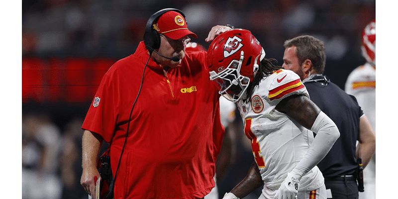 Chiefs’ Rashee Rice Injury Update Derails Andy Reid’s Plans but Offers ‘Glimmer of Hope’ for Struggling Patrick Mahomes