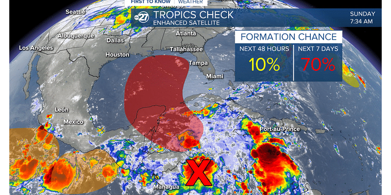 Tropics check: Moisture blob and the Gulf (09/22/2024)