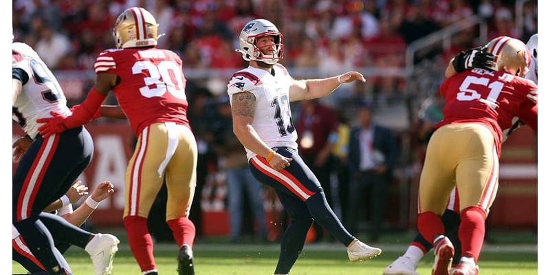 Patriots kicker Joey Slye not pleased despite record-breaking performance against 49ers