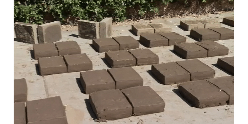 Fresno State students and staff learning how to make adobe bricks from expert