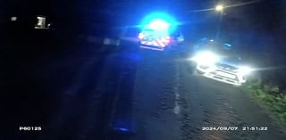 Moment driver brazenly admits 'I'm drunk' to police officer after flipping his car and leaving it in the middle of the road