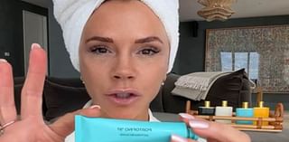 Victoria Beckham shows off her new hand cream range at £38 per bottle after daughter Harper, 13, revealed her very expensive makeup routine