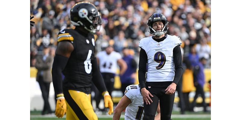 Ravens back PK Justin Tucker after missed FGs in two-point loss