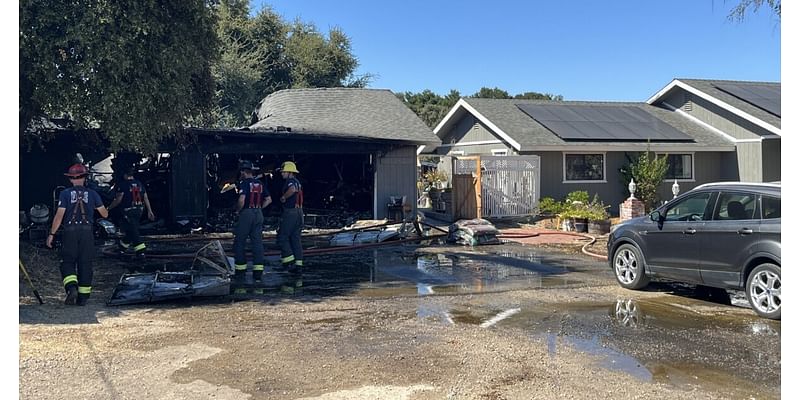 Fire destroys garage in Atascadero