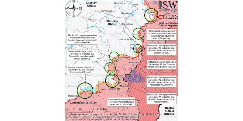 Russian troops carry out series of mechanised attacks on Kurakhove front – ISW, photo