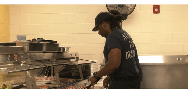 Richmond County School System assisting in serving hot meals to first responders, emergency works, lineman, and families after Hurricane Helene