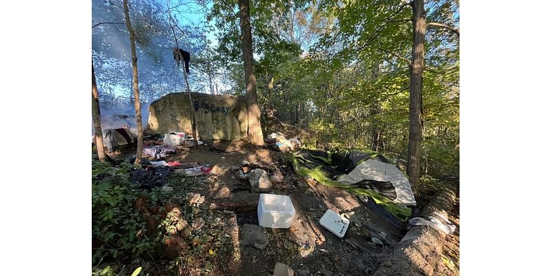 ‘Apparent homeless encampment’ catches fire behind Somerset gas station