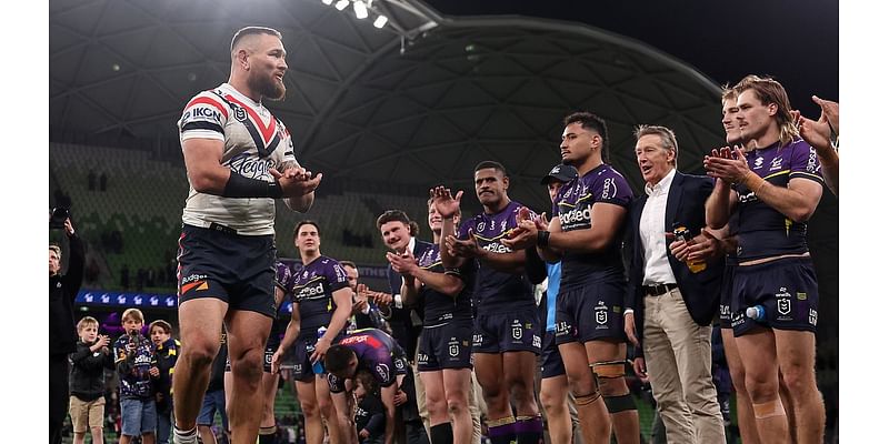 NRL fans applaud classy move by Melbourne Storm after legendary hard man Jared Waerea-Hargreaves's last fiery finals clash for the Sydney Roosters