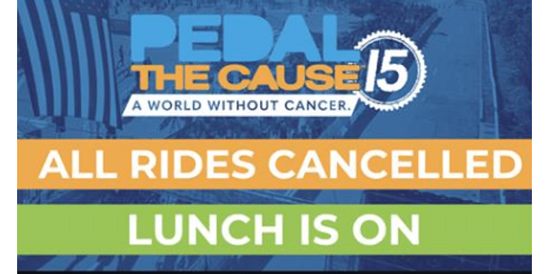 Lightning cancels 15th annual Pedal the Cause rides