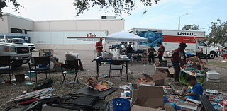 The 'unofficial donation site' and shelter at Florida Best Buy in the Clearwater area cleaned up