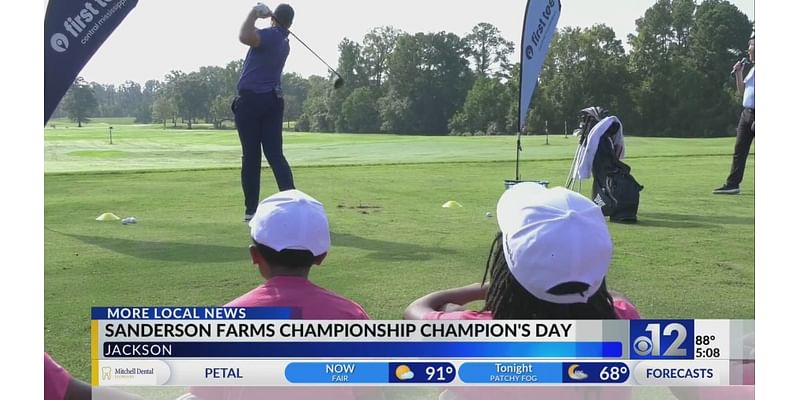 2023 Sanderson Farms champion takes part in golf clinic