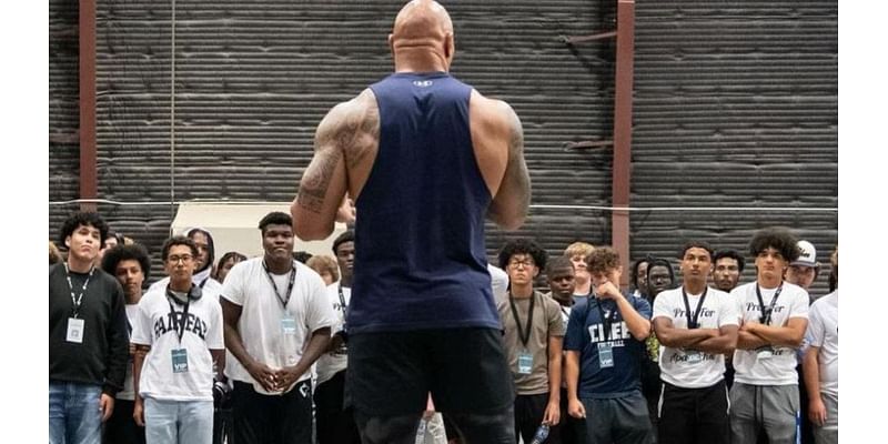 Dwayne 'The Rock' Johnson invites Apalachee HS football team to soundstage