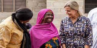 Smiling Sophie, Duchess of Edinburgh, is stylish in statement print frock as she stands in for King Charles during Tanzania visit