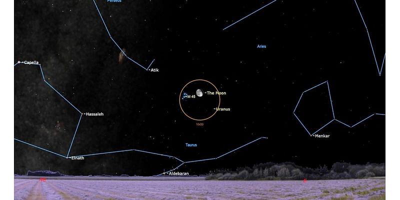 See the moon meet up with the Seven Sisters of the Pleiades this weekend