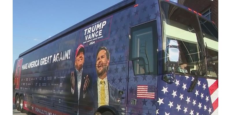 Trump bus tour makes stop in Kennesaw to gather supplies for hurricane victims