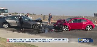 Family calls for more traffic safety after revisiting NW Bakersfield crash