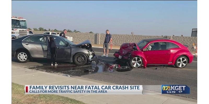 Family calls for more traffic safety after revisiting NW Bakersfield crash