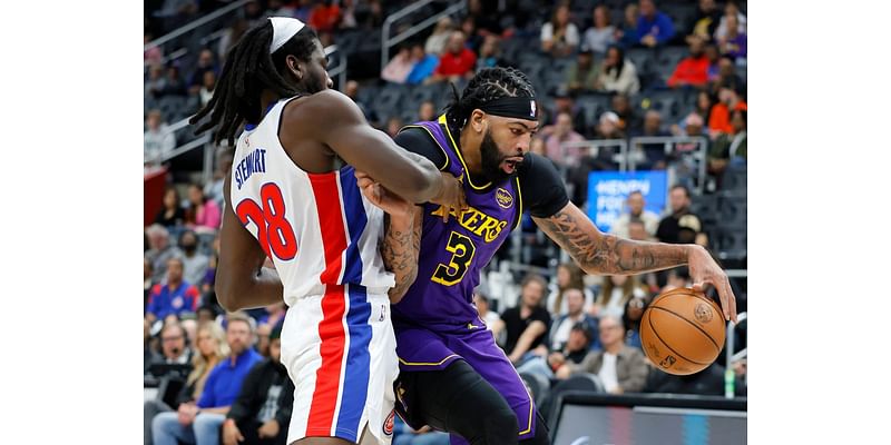 Lakers star Anthony Davis hurts left ankle in loss to Pistons, another blow for oft