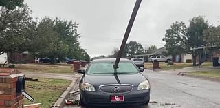 Couple finds 20ft beam smashed through car windshield