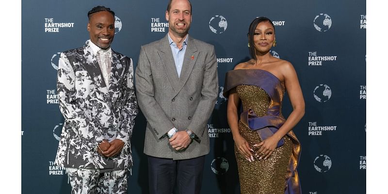 Prince William, in biodegradable sneakers, attends his Earthshot environment awards in South Africa