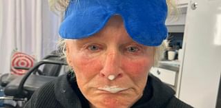 Major Hollywood star, 77, looks unrecognisable as she shares a morning selfie with an eye infection and milk moustache on set of her new TV show - do you know who it is?