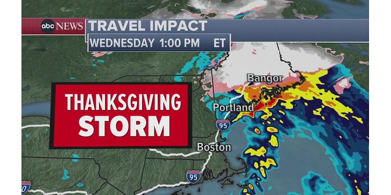 Thanksgiving travel rush begins with snowy weather threatening the Northeast