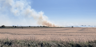 Field catches fire near Gibson City