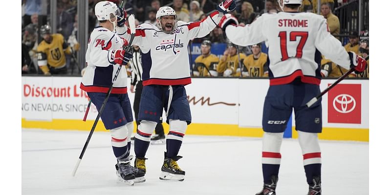 Ovechkin’s hat trick and Thompson’s 39 saves lead Capitals to 5-2 win over Golden Knights