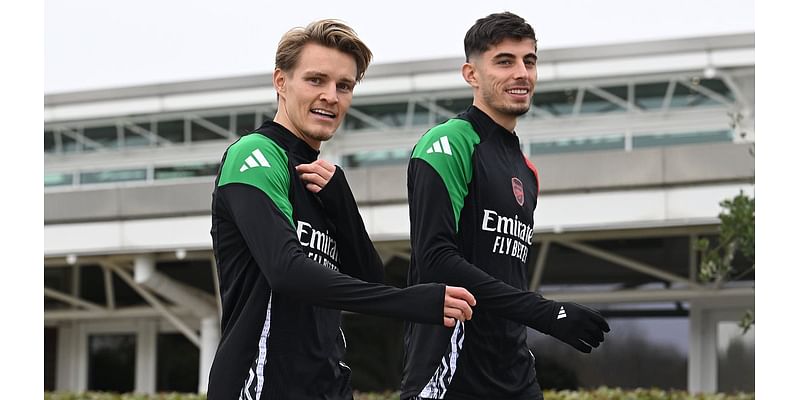 Arsenal captain Martin Odegaard returns to training as Gunners receive major boost ahead of Inter Milan clash - with Mikel Arteta's men bidding to bounce back after Newcastle defeat