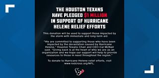 'Giving back is at the heart of who we are' | Houston Texans donate $1 million to Hurricane Helene relief efforts