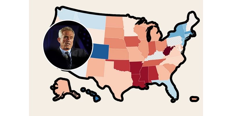 Obesity Map Reveals States RFK Jr. Might Target First