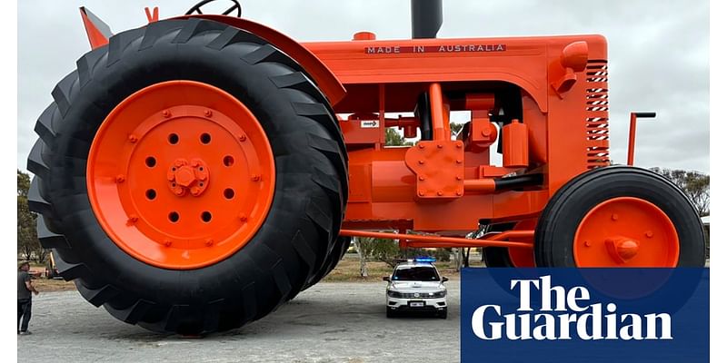 ‘Where’d you find tyres that size?’ Giant red tractor is Australia’s newest Big Thing