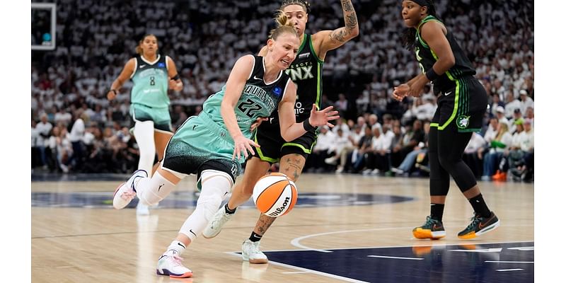 Ionescu's 3-pointer with 1 second left gives Liberty 80-77 win over Lynx and 2-1 lead in WNBA Finals