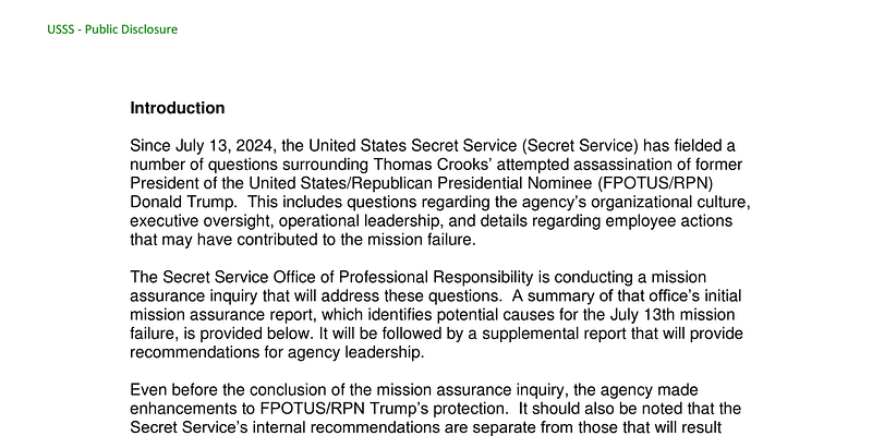 Read the Summary of the Secret Service’s Internal Review