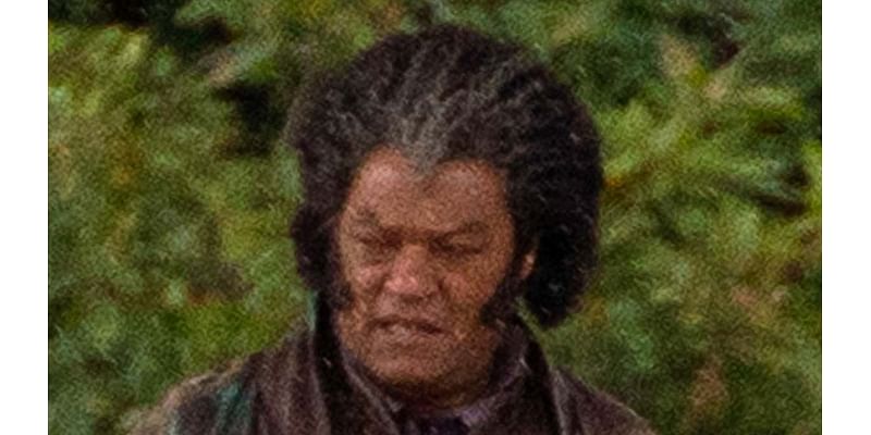 Laurence Fishburne sports a quirky grey wig as he's seen for the FIRST time on set of The Witcher after joining Netflix series as he films scenes with co-star Liam Hemsworth in Wales