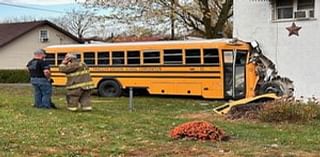 ‘Kids are flying around;’ Teen helps over a dozen kids off school bus after it crashes into house