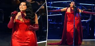 Dua Lipa brings the heat in red corset gown for Royal Albert Hall performance