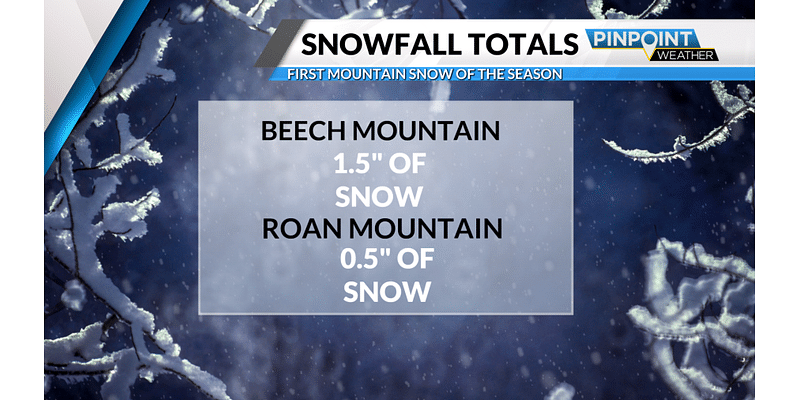 North Carolina mountains get first snow of the season